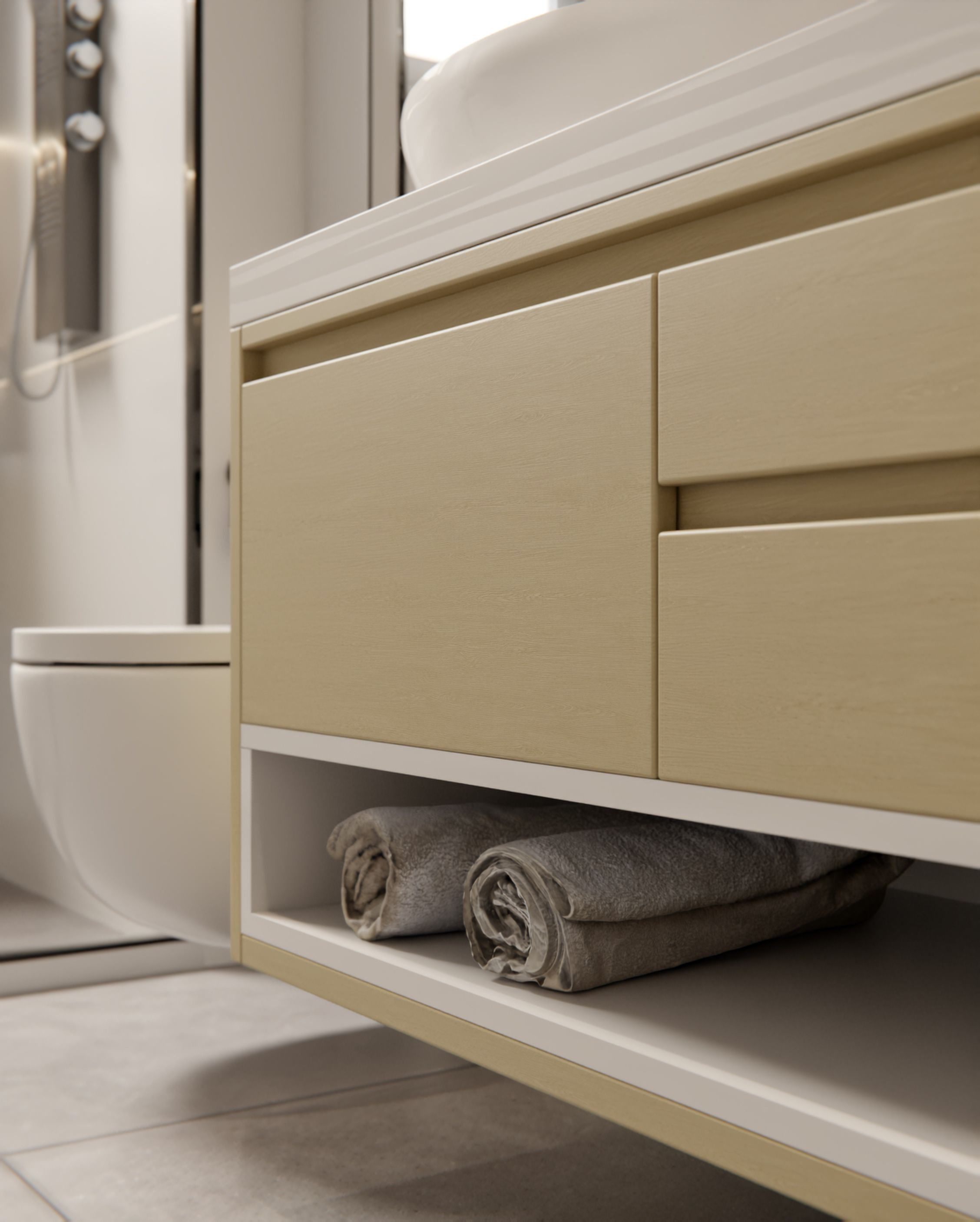 Cover Styl'® AG14 Roble Dorado Crema — vinilo madera aplicado en interior, vista 4