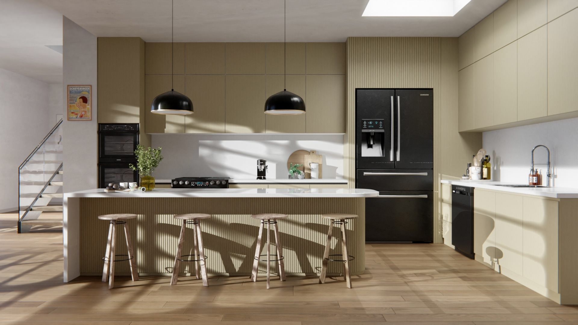 Cover Styl'® AG14 Roble Dorado Crema — vinilo madera aplicado en interior, vista 5