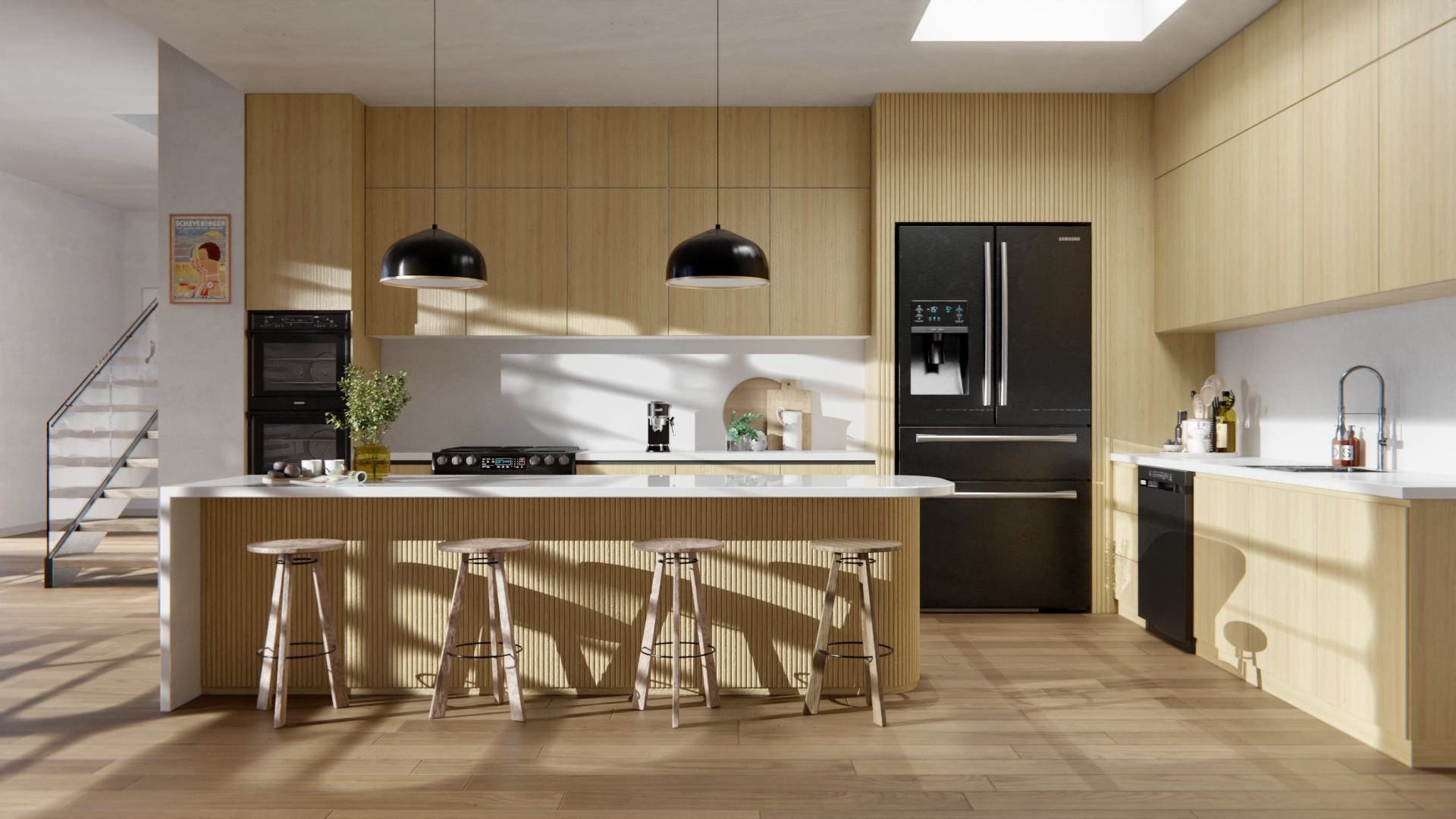 Cover Styl'® B3 Arce Natural — vinilo madera aplicado en interior, vista 3