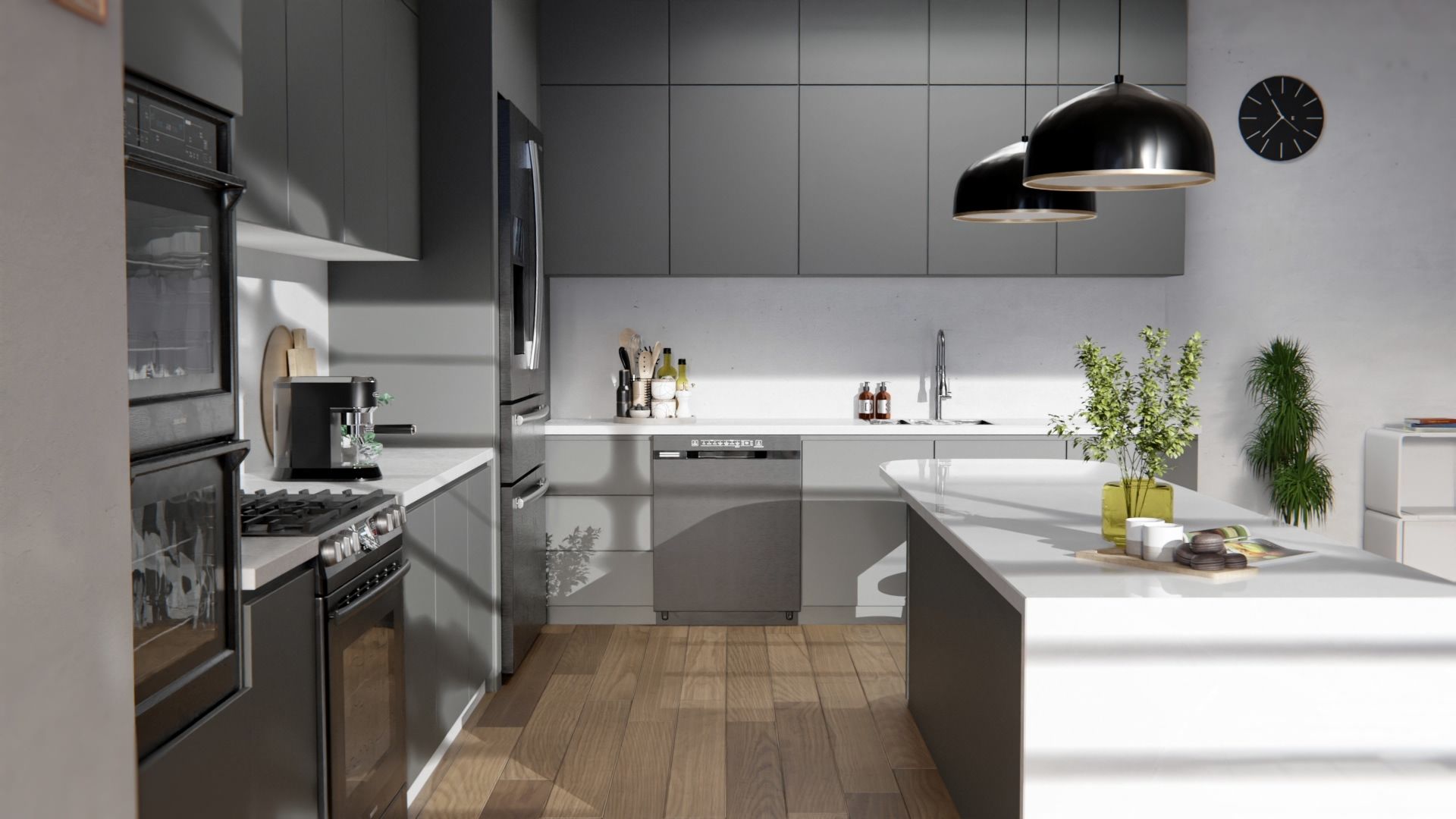 Cover Styl'® K5 Gris Cemento — vinilo color aplicado en interior, vista 2