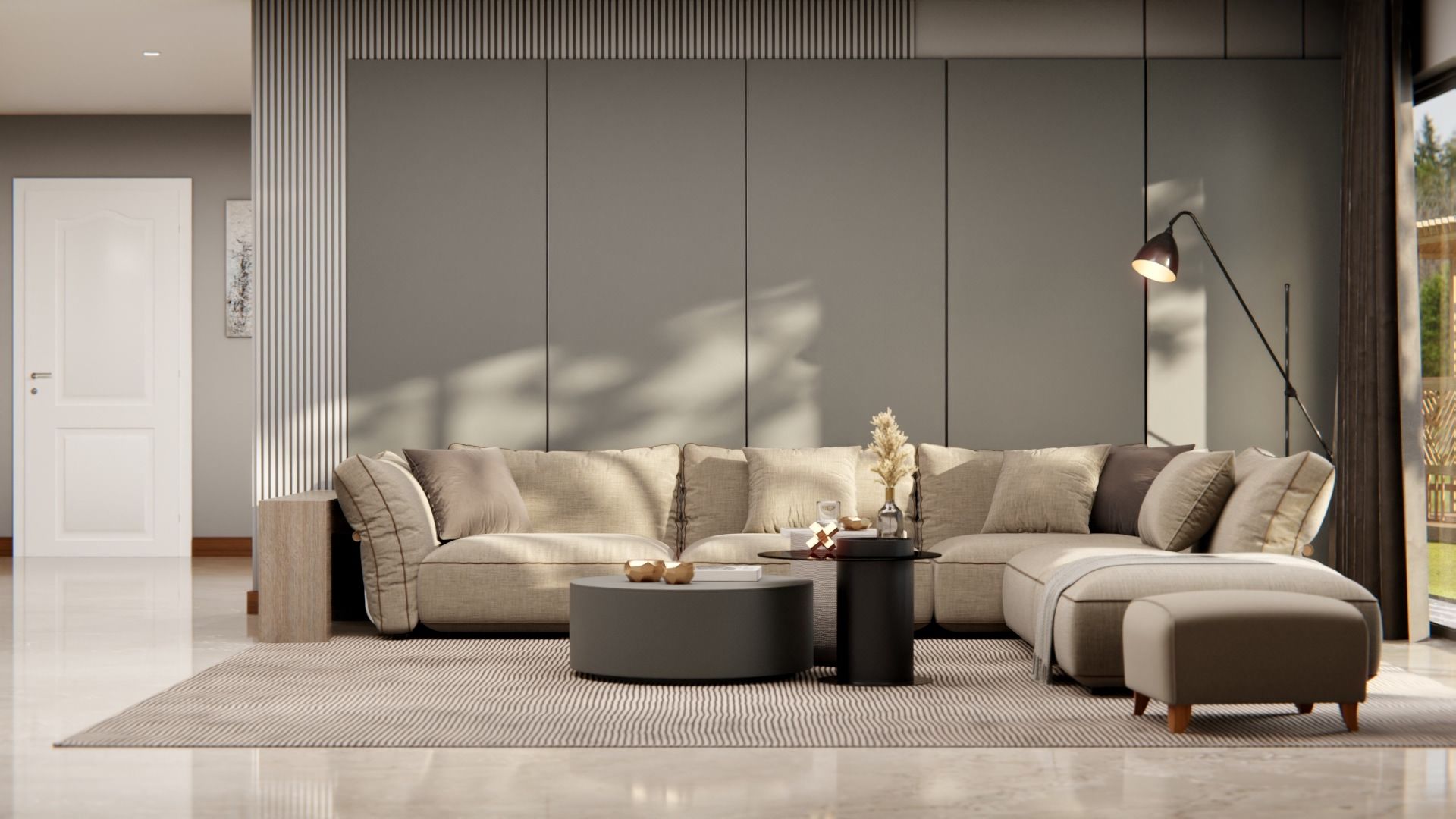 Cover Styl'® K5 Gris Cemento — vinilo color aplicado en interior, vista 4