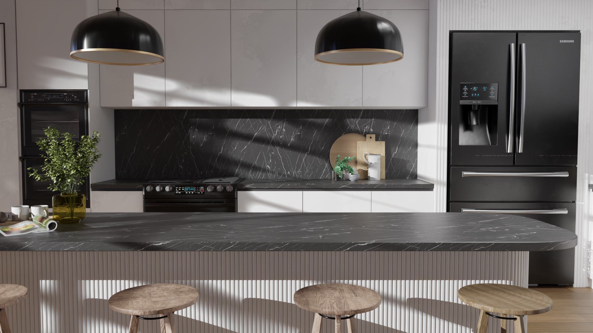 Cover Styl'® MK14 Grigio Marquina — vinilo piedra aplicado en interior, vista 4