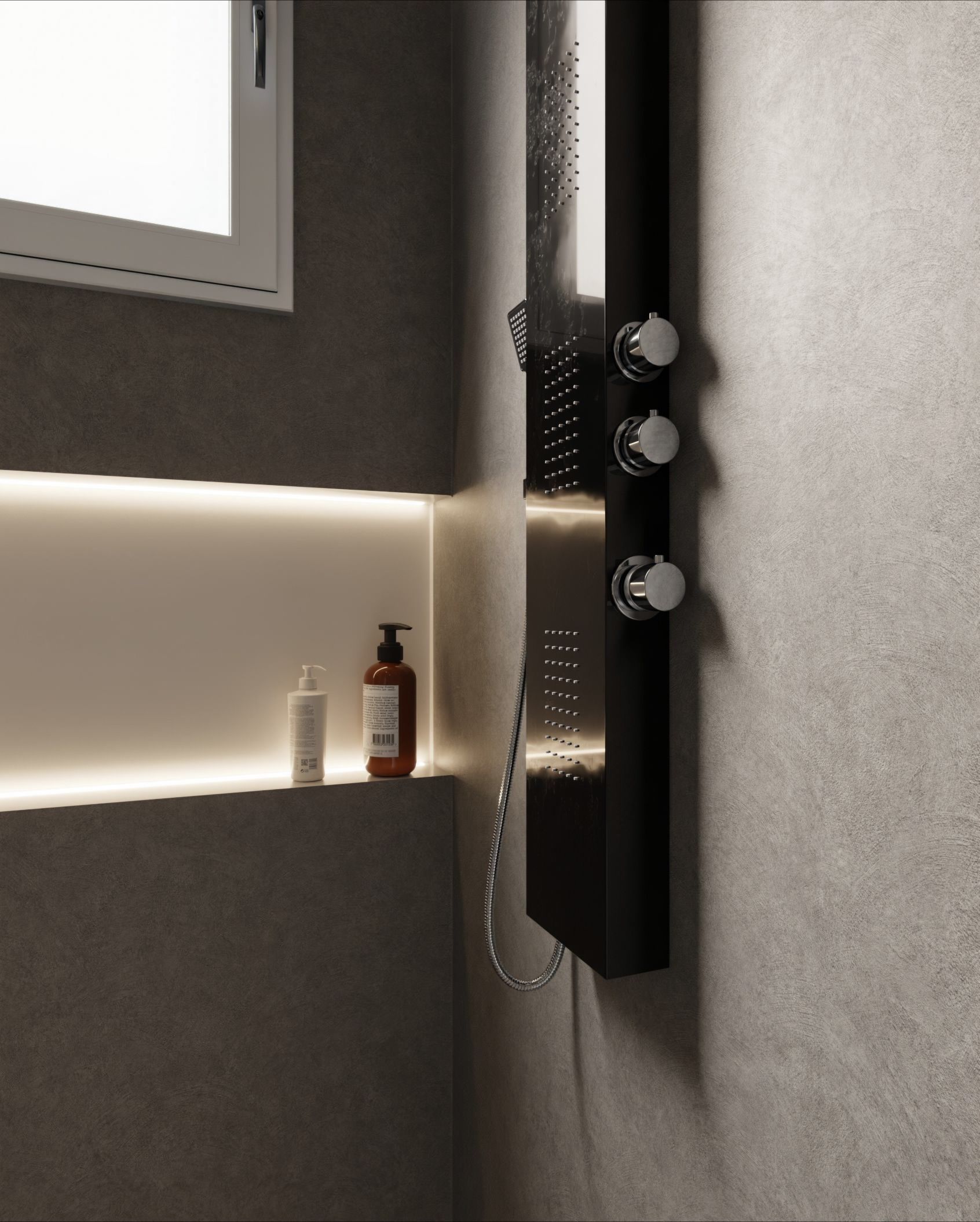 Cover Styl'® NE24 Gris Crudo — vinilo concreto aplicado en interior, vista 5