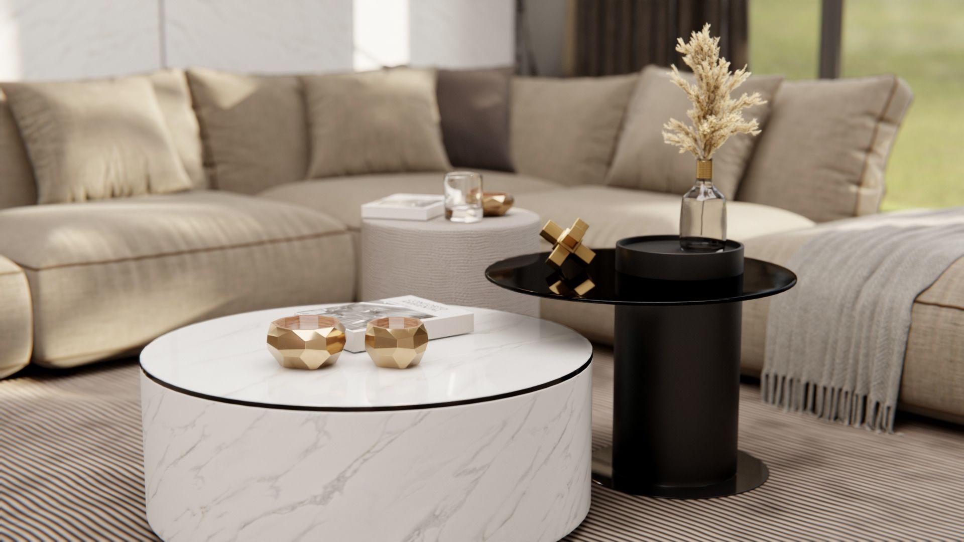 Cover Styl'® NE31 Blanco Estatuario — vinilo piedra aplicado en interior, vista 2