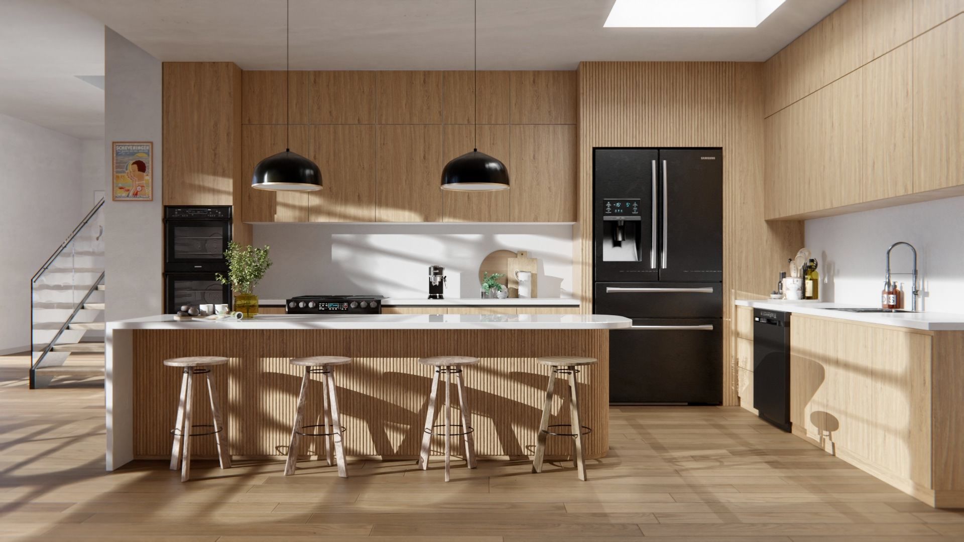 Cover Styl'® NE68 Freijo Laurel — vinilo madera aplicado en interior, vista 4