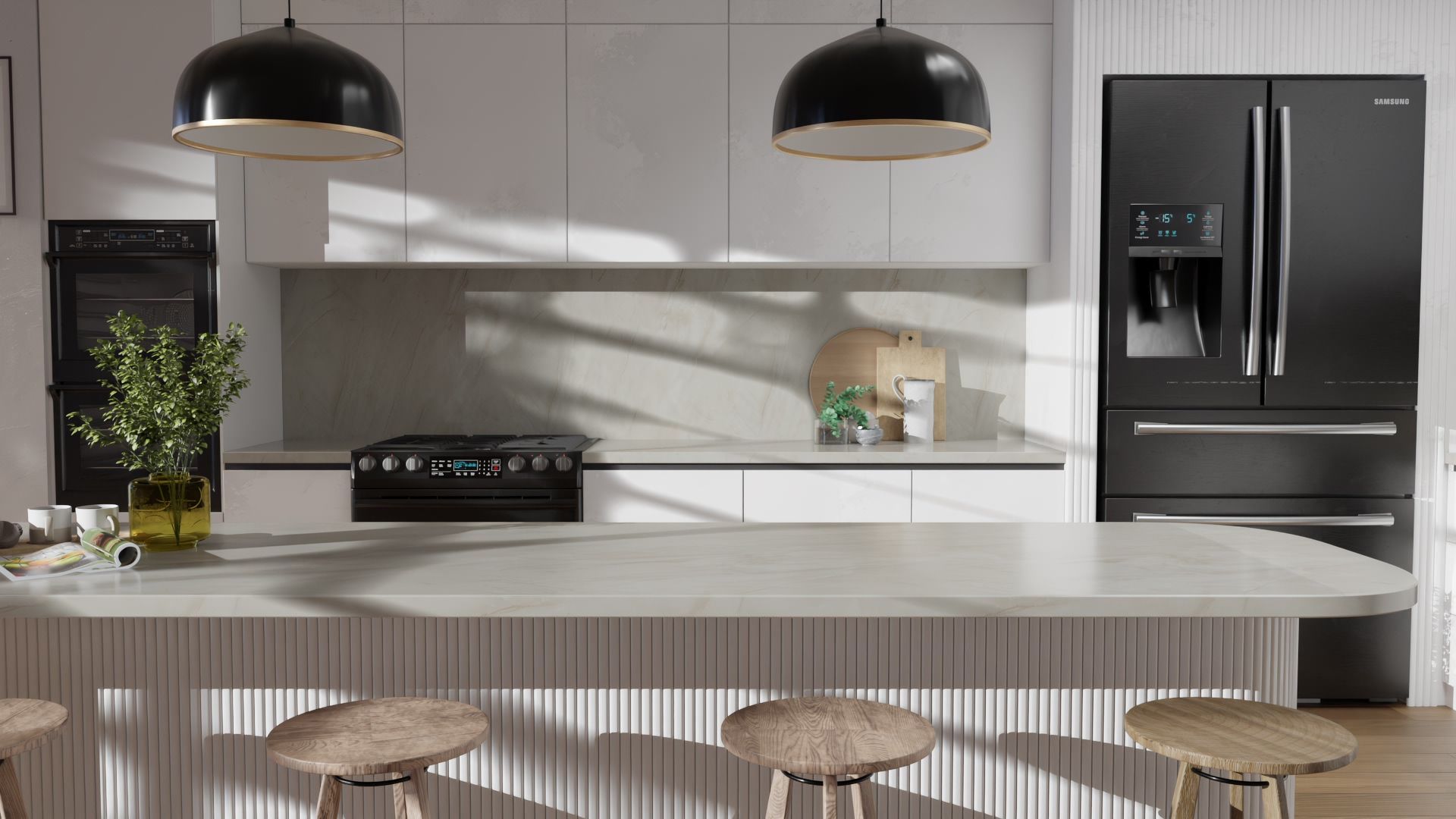 Cover Styl'® NE70 Ónix Oro — vinilo piedra aplicado en interior, vista 2