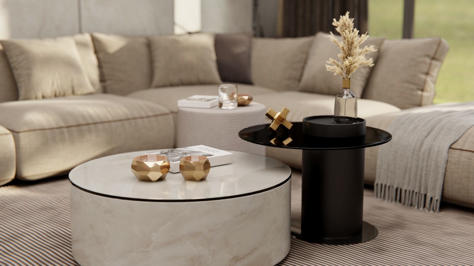 Cover Styl'® NE70 Ónix Oro — vinilo piedra aplicado en interior, vista 3