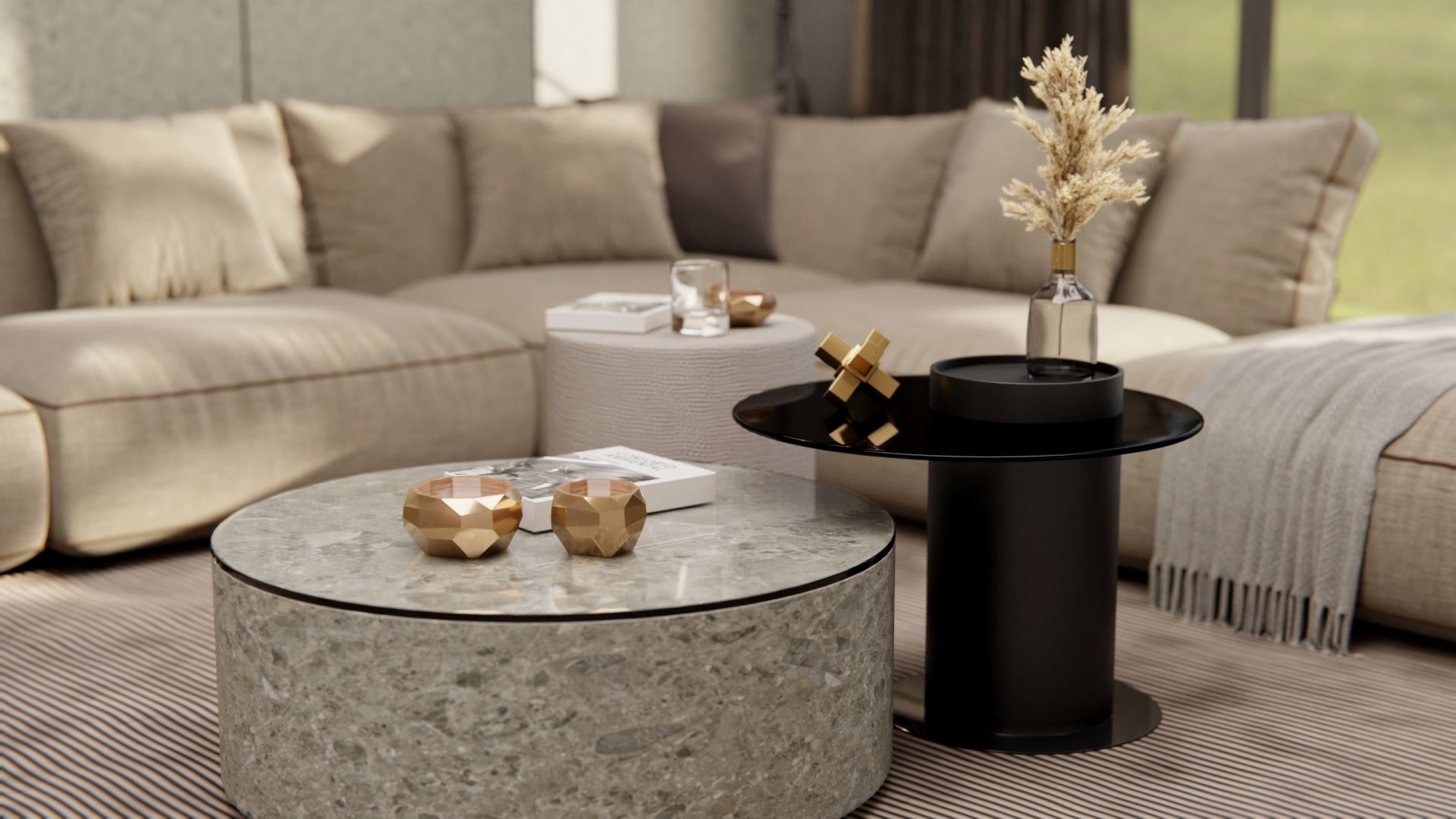 Cover Styl'® NF99 Lombarda Grigio — vinilo piedra aplicado en interior, vista 2