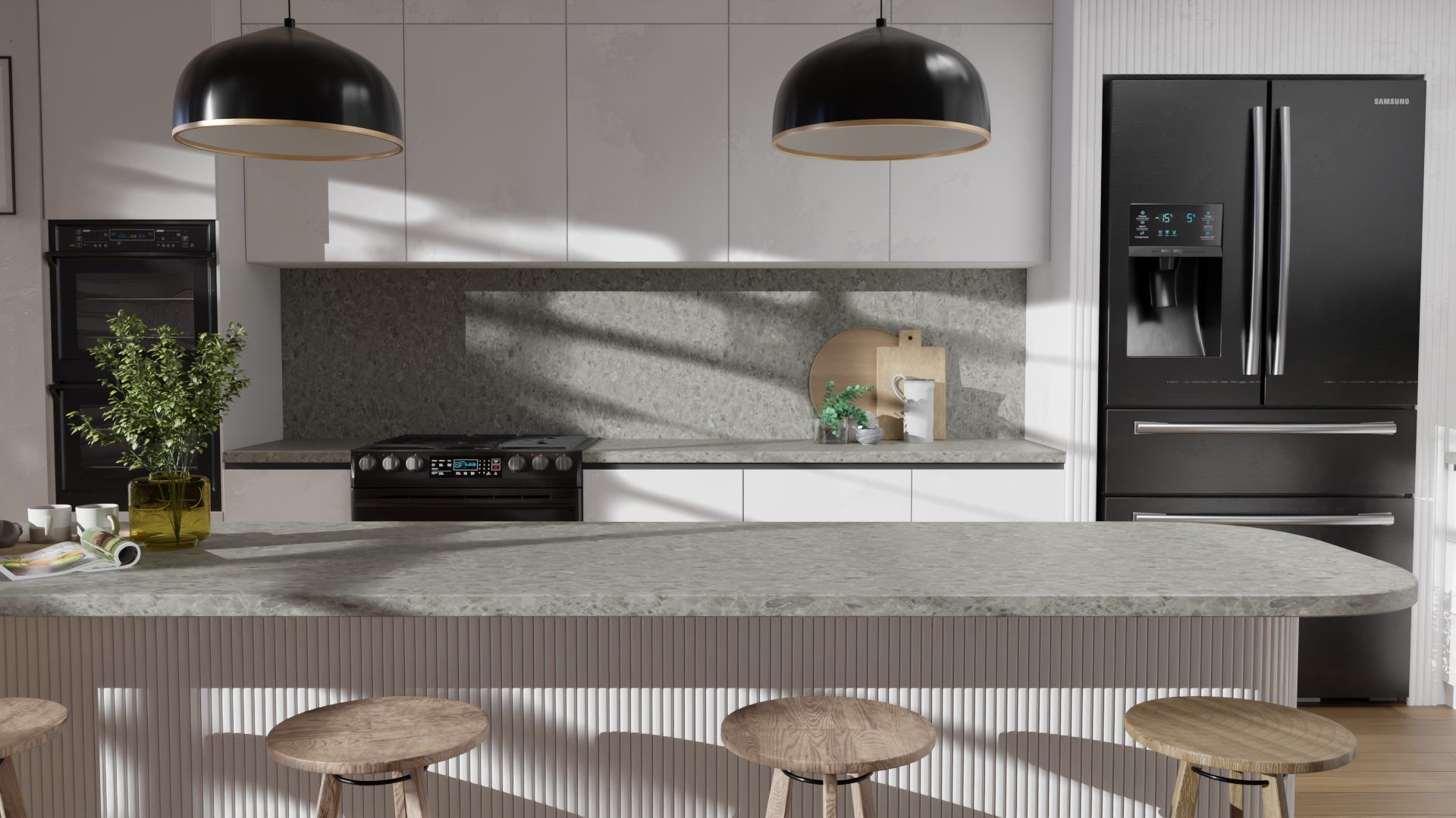 Cover Styl'® NF99 Lombarda Grigio — vinilo piedra aplicado en interior, vista 3
