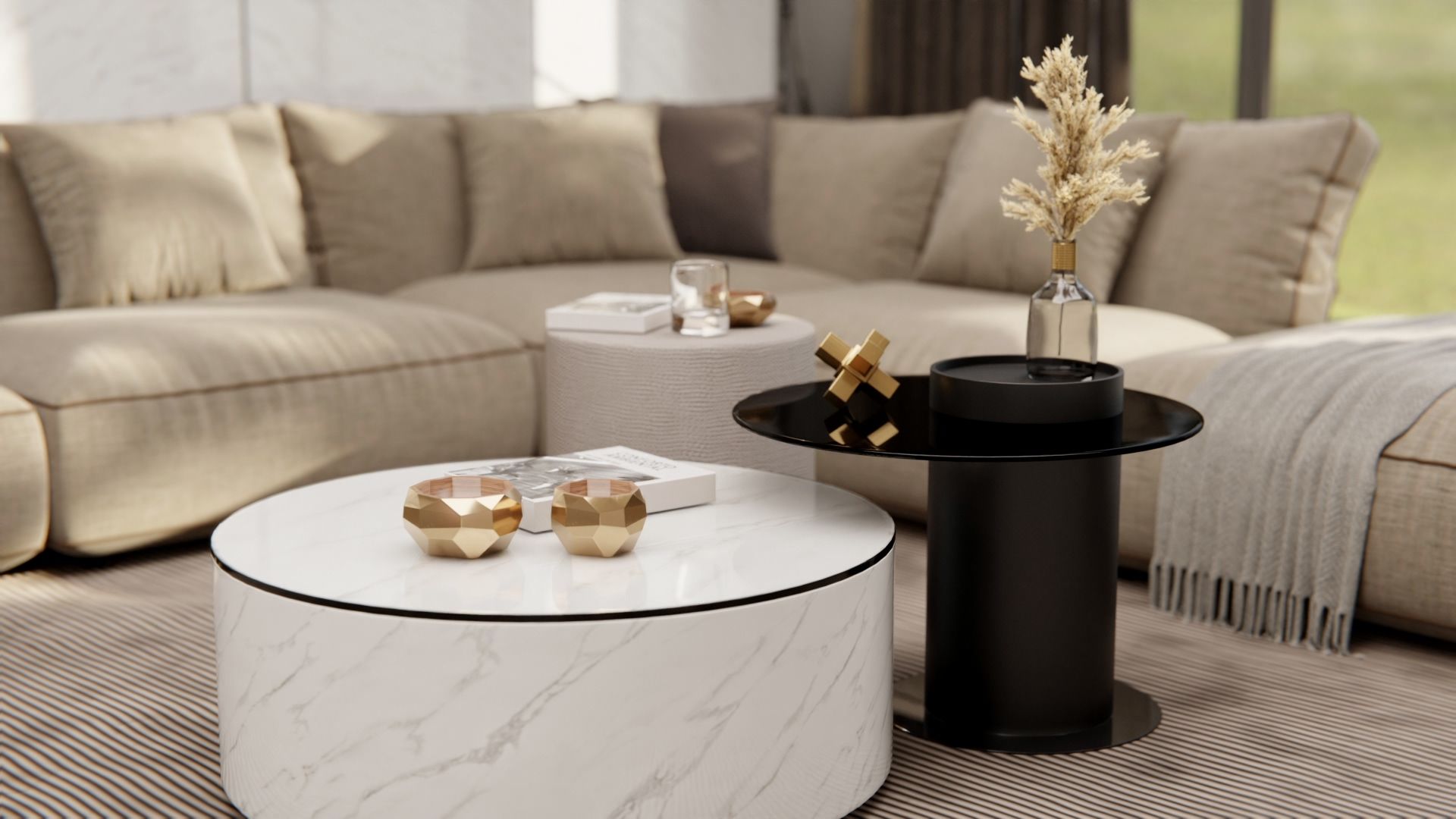 Cover Styl'® NG31 Mármol Blanco Pulido — vinilo piedra aplicado en interior, vista 2