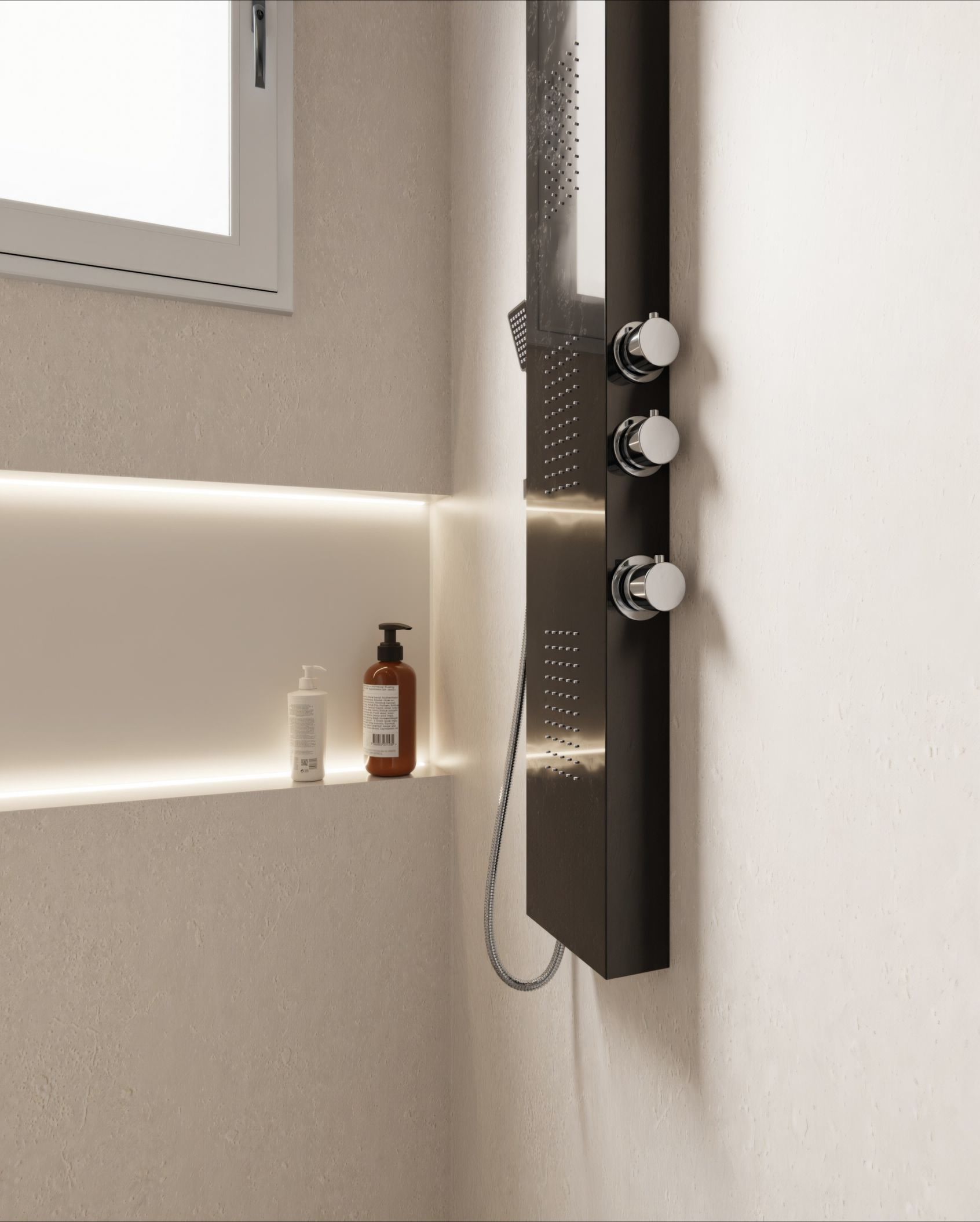 Cover Styl'® NH33 Cemento Blanco Roto — vinilo concreto aplicado en interior, vista 5