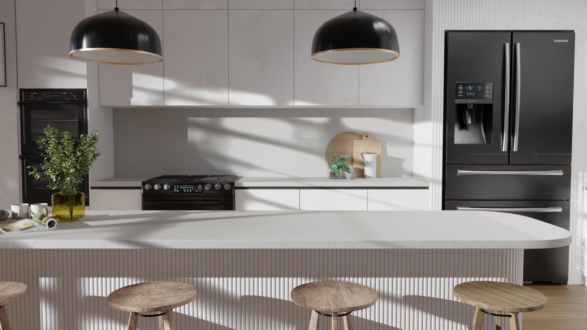 Cover Styl'® NH35 Granito Crudo Beige — vinilo piedra aplicado en interior, vista 3