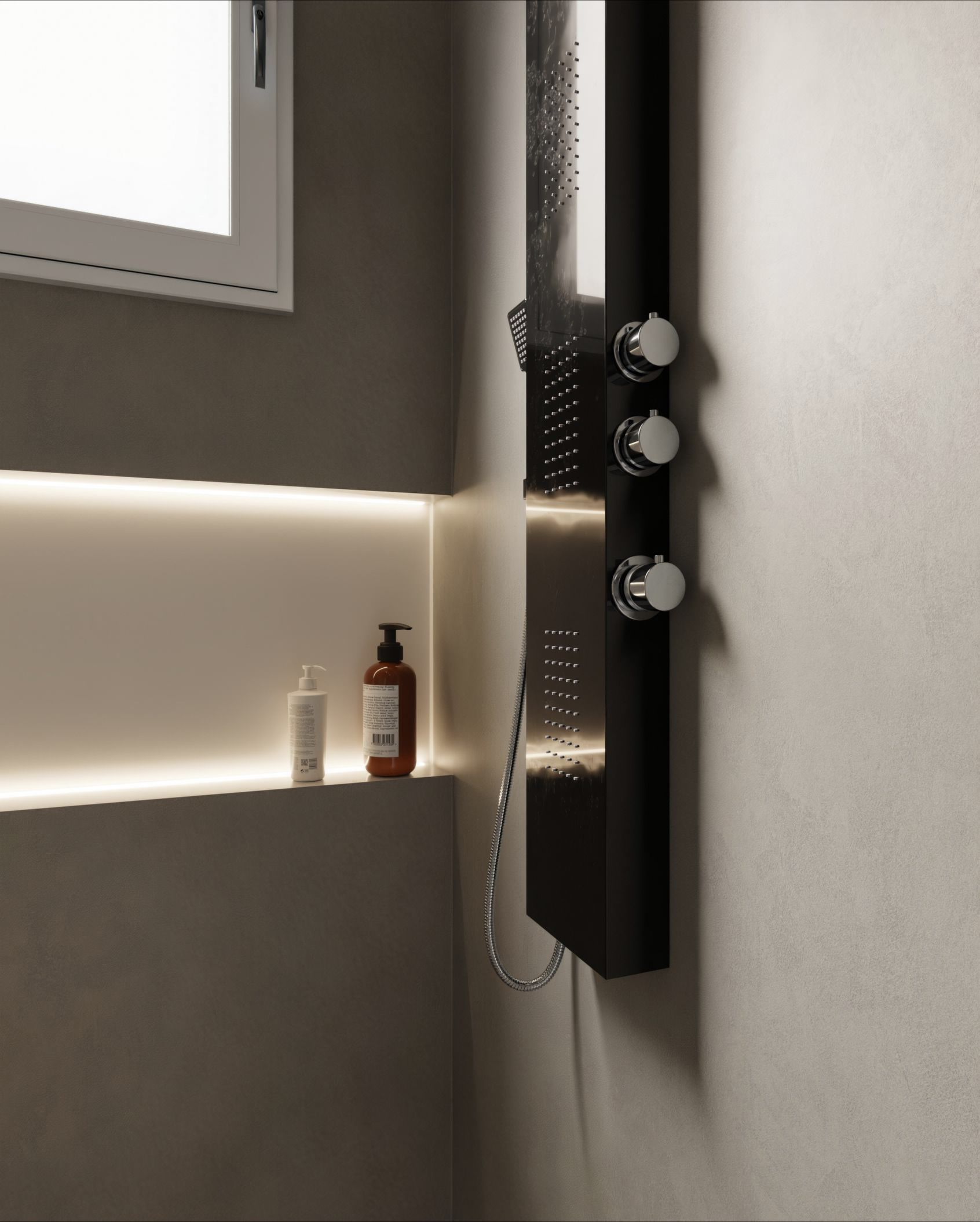 Cover Styl'® U19 Gris Cemento — vinilo concreto aplicado en interior, vista 2
