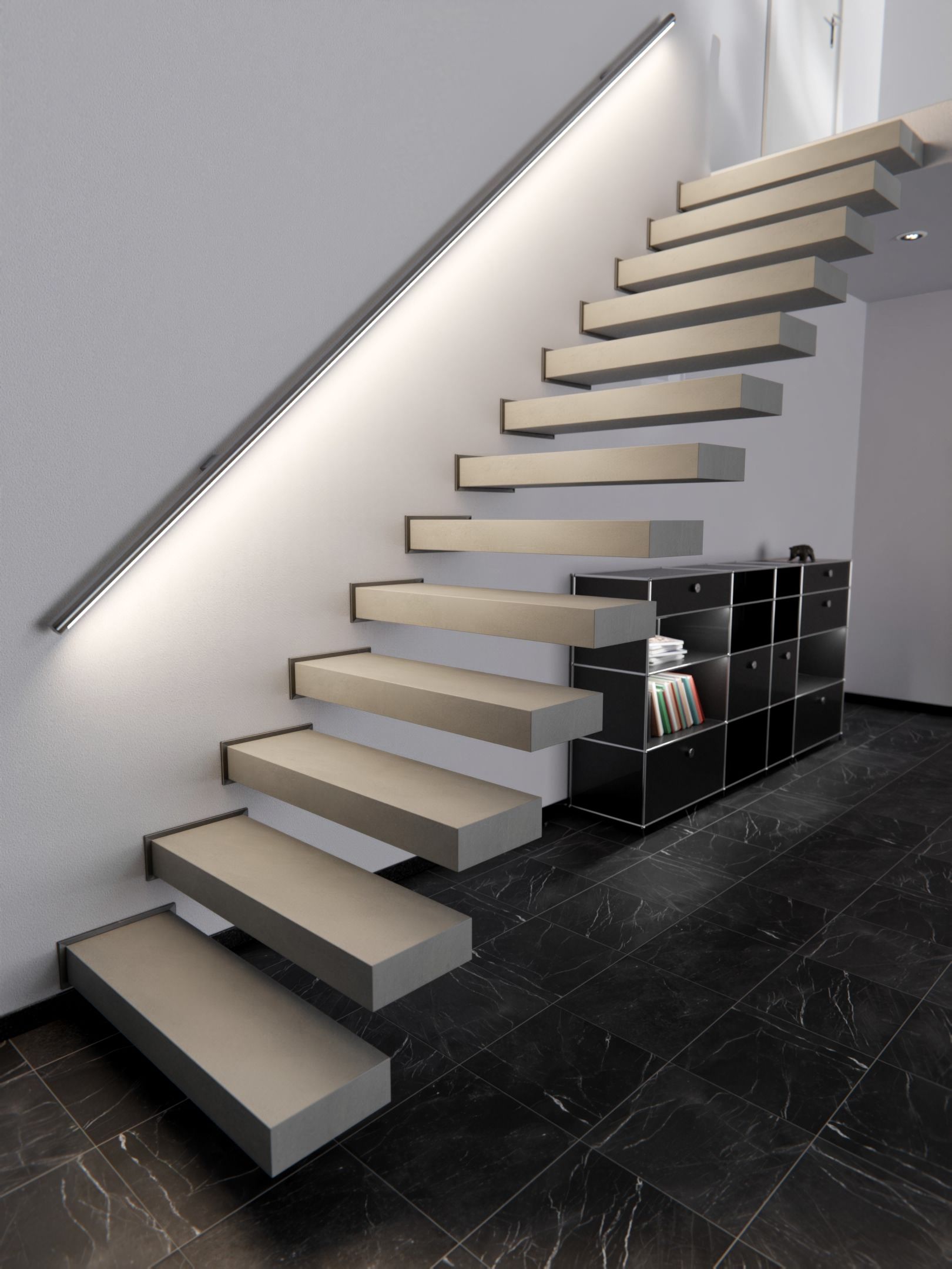 Cover Styl'® U19 Gris Cemento — vinilo concreto aplicado en interior, vista 5