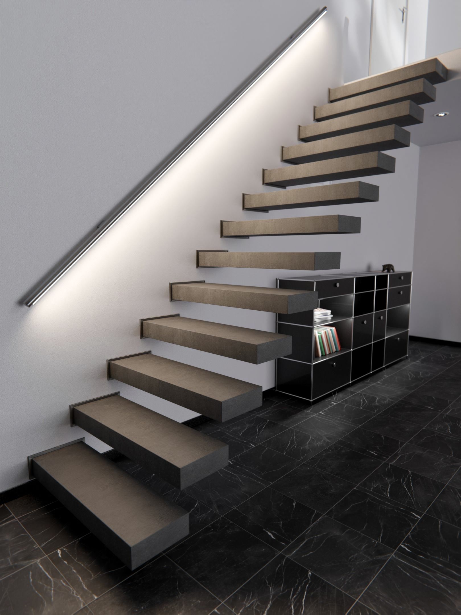 Cover Styl'® U20 Cemento Oscuro — vinilo concreto aplicado en interior, vista 4