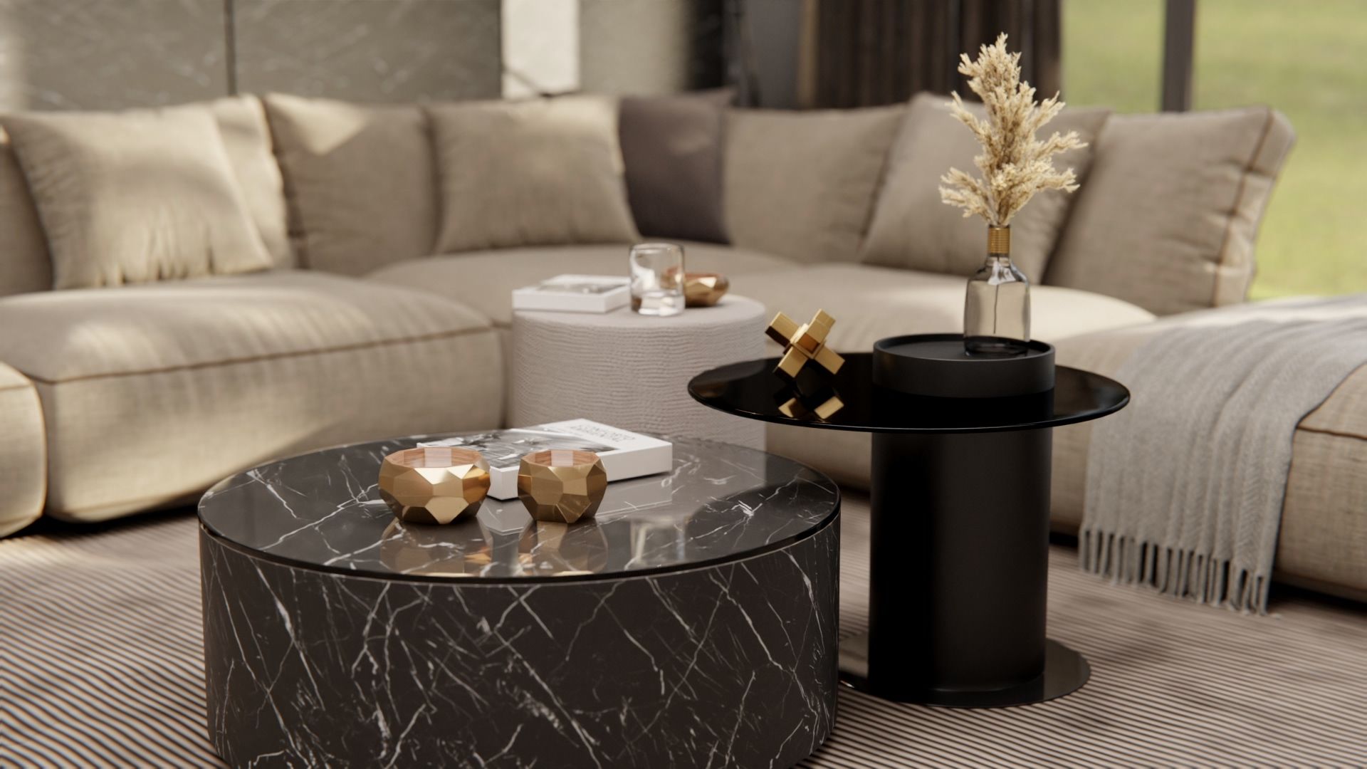 Cover Styl'® U50 Nero Marquina — vinilo piedra aplicado en interior, vista 2